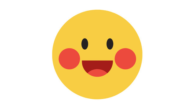 Blushing Smiling Face Emoji with Rosy Cheeks.