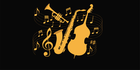 Naklejka premium Where words fail, music speaks—and art paints the picture. ✨ Own this premium music illustration for your digital collection!