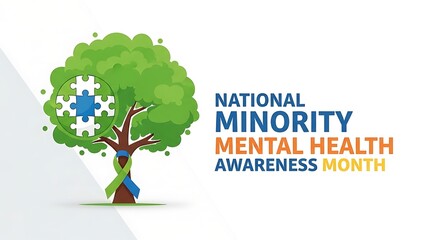 National minority mental health awareness month logo