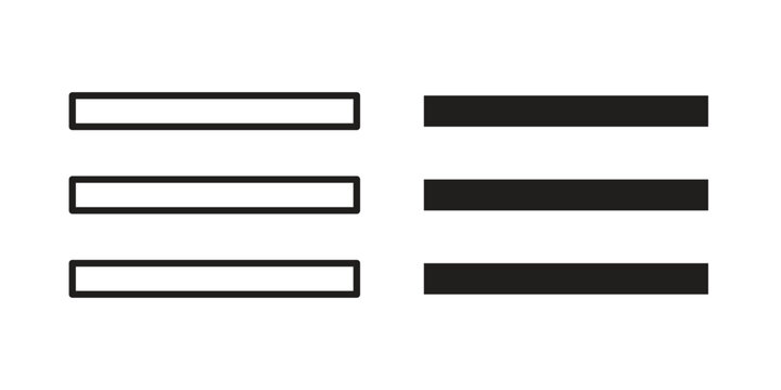 Hamburger menu icon. Premium thin line vector illustrator. Vector EPS10