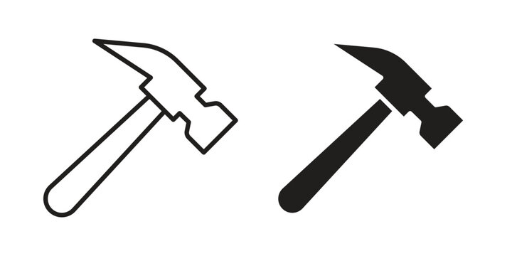 Hammer icon. Premium thin line vector illustrator. Vector EPS10