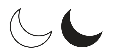 Moon icon. Premium thin line vector illustrator. Vector EPS10 © John