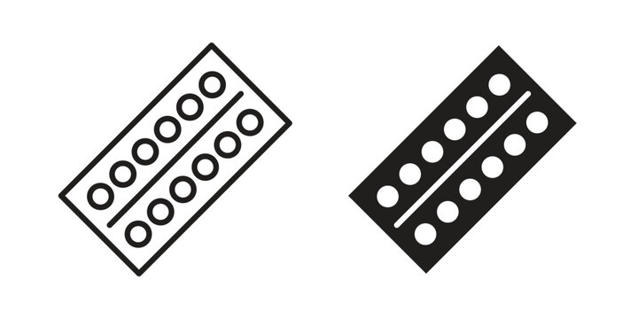 Pill blisters. Premium thin line vector illustrator. Vector EPS10icon. Premium thin line vector illustrator. Vector EPS10