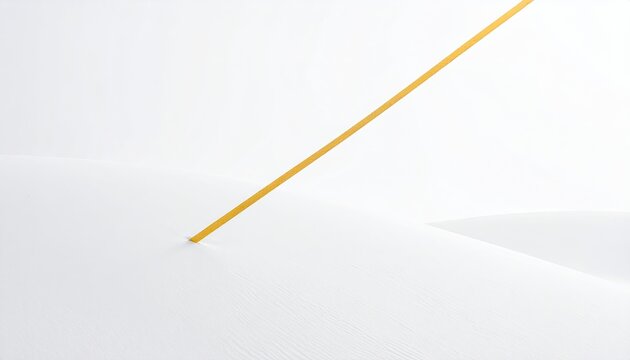 Single pasta strand on white background, suggesting minimalist food art and conceptual cooking