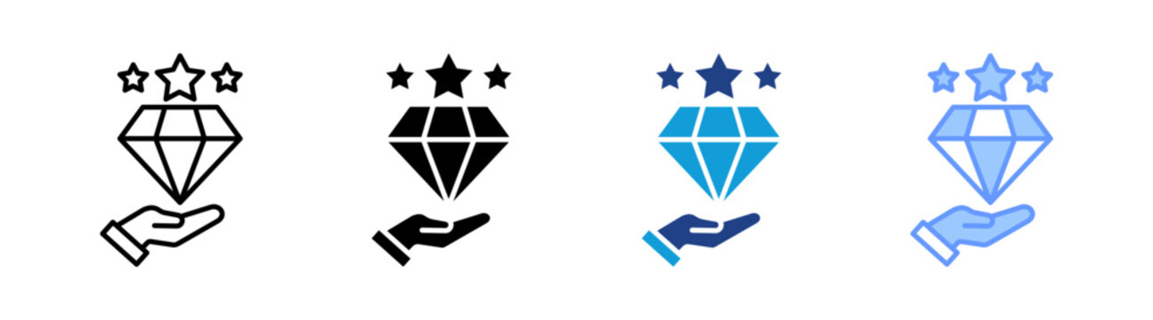 Values icon set multiple style collection	