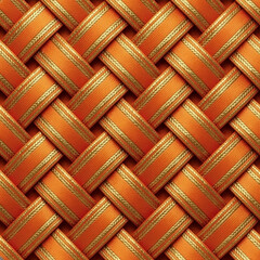 オレンジ色のシームレスなリピートパターン柄