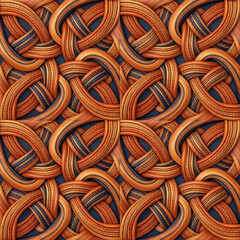 オレンジ色のシームレスなリピートパターン柄