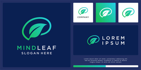 Mind leaf logo design abstract template © cre_ART_ive