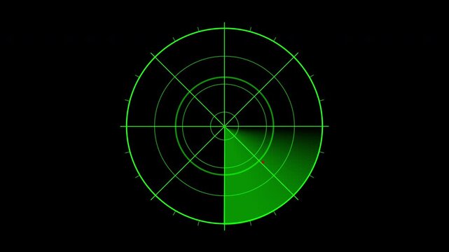 Green cyber sweeping radar navigation surveillance tracking sonar scanning overlay