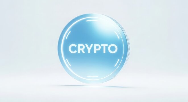 A blue oval with the word 'crypto' on a light background