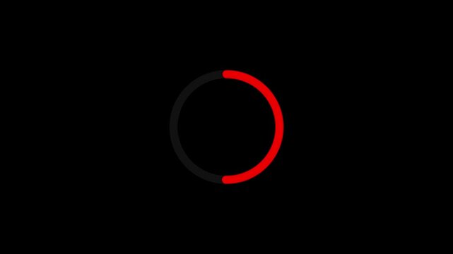 Circular Loading Progress Bar Animation Seamless Loop Green UI Buffering Indicator, App Preloader, Download Status Ring, Modern Technology Interface Motion Graphics