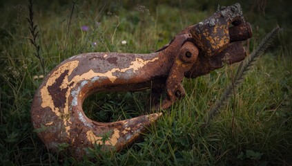 Fototapeta premium Damaged crane hook