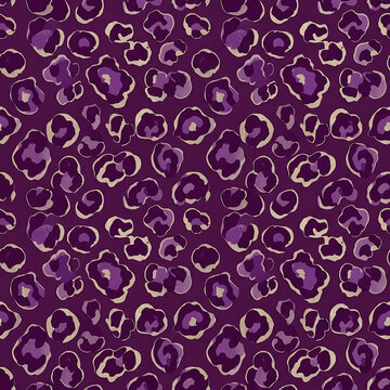Purple leopard print pattern animal skin texture