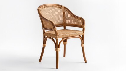 Fototapeta premium wooden chair isolated on white