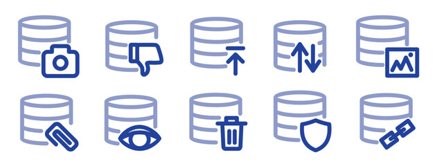 set of micro icons as server protection server link © Ykov