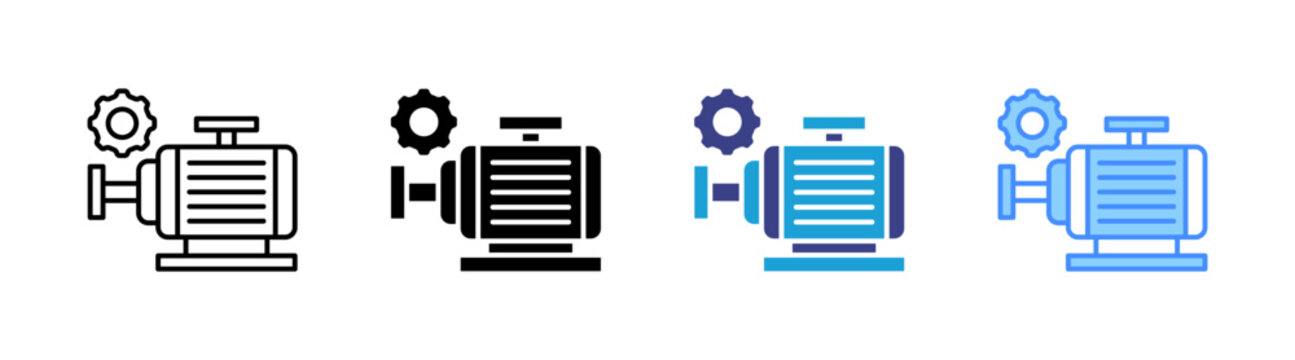Motor icon set multiple style collection