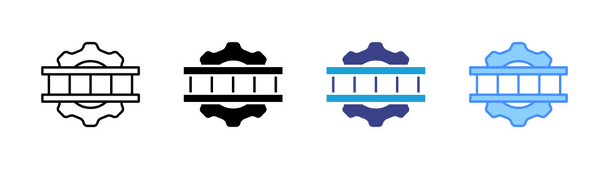 Railways icon set multiple style collection © Ifanicon