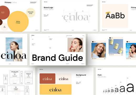 Minimal Skincare Brand Identity Guidelines Presentation Template