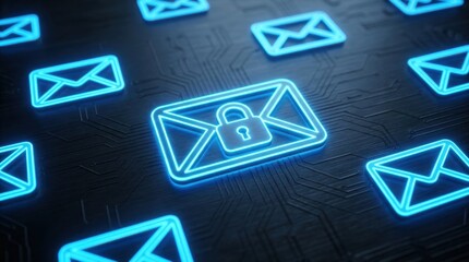 Fototapeta premium Secure Email Communication Concept