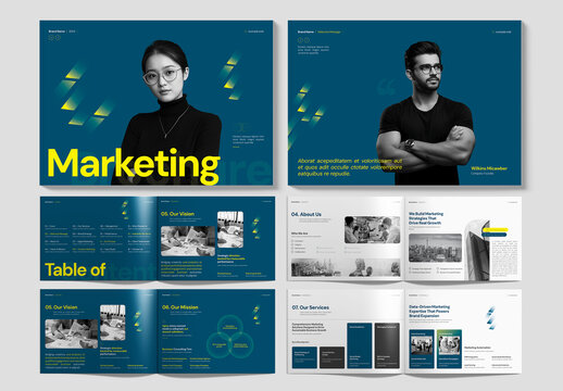 Modern Marketing Agency Business Brochure Template Design