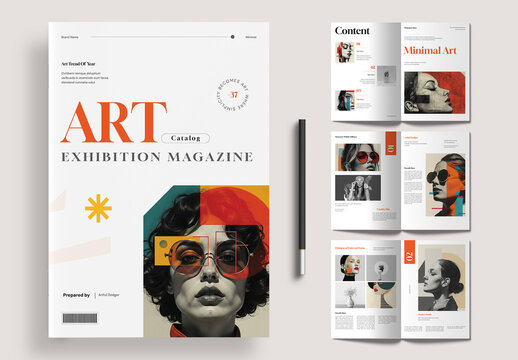 Minimal Art Exhibition Catalog Template