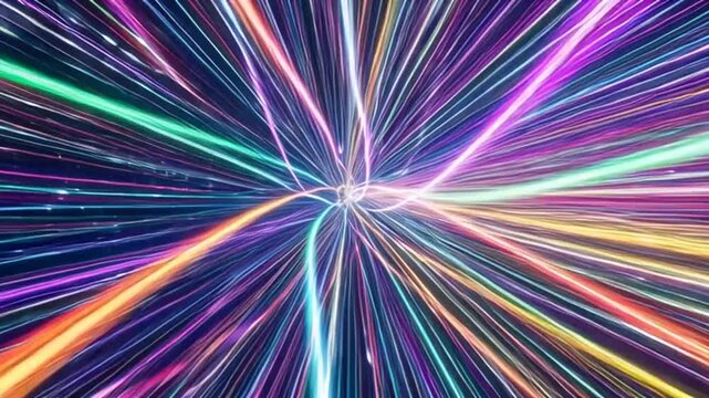 Vibrant Light Trails and Colorful Streaks.