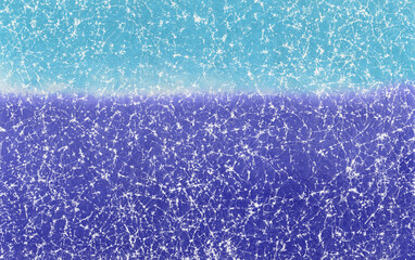 青色の濃淡が滲む、グラデーションの手揉み和紙