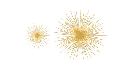 Fototapeta premium Golden dandelion seeds blowing in wind isolated on transparent background