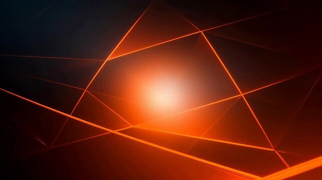 Abstract orange geometric light pattern