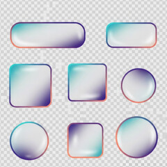 Futuristic Mobile App Screen With Neon Gradient Interface