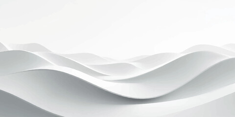 Abstract blue and white wave design with flowing lines and futuristic 3D silk texture on a light gray digital backdrop for business template wallpaper © RASEL