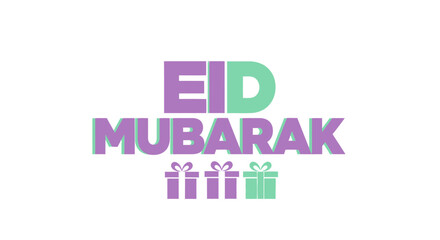 Eid Mubarak greeting card vector illustration