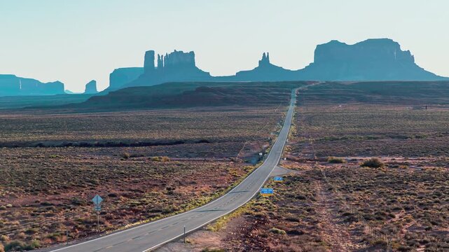 Sunset Over Monument Valley Buttes from Forest Gump Point Timelapse