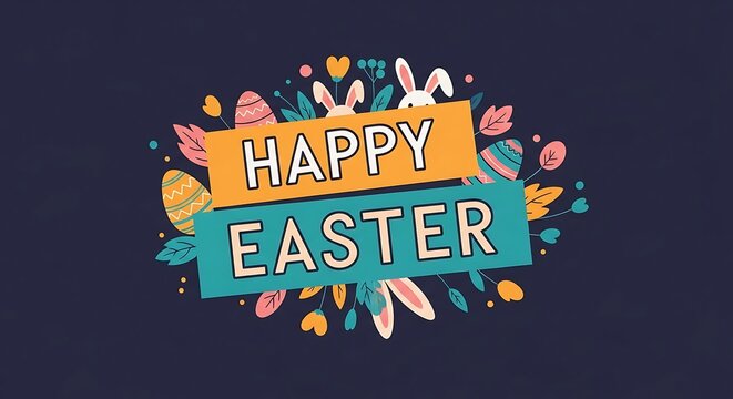 Happy Easter Floral Design.