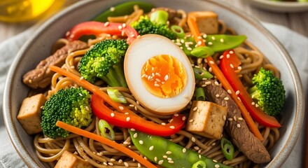 Asian noodle bowl.