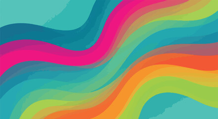 Fototapeta premium Colorful, abstract background with flowing, layered, curved lines