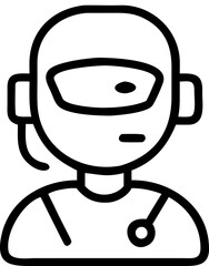 Fototapeta premium ai agent svg icon