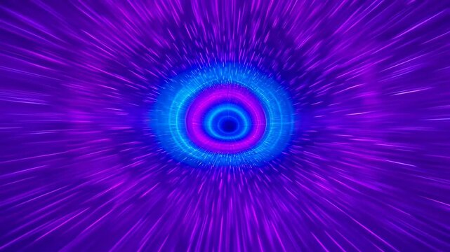 Abstract purple and blue vortex with radial lines creating a sense of speed
