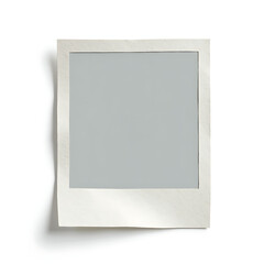 Fototapeta premium Instant Photo Frame with Grey Background Isolated on White