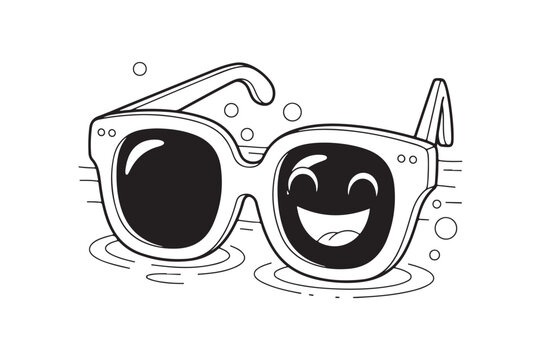 Summer Coloring Book Page Vector Illustration for Kids