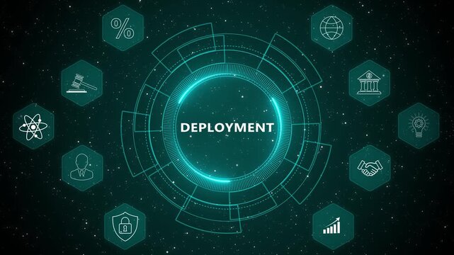 Advanced system deployment dashboard with automated software release environment and digital infrastructure management interface