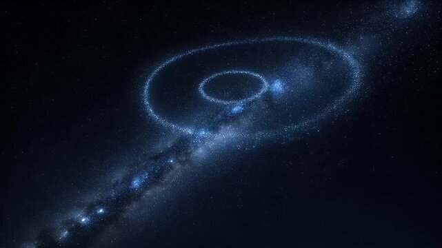 Stunning night sky illustration featuring galaxy, stars, and celestial patterns