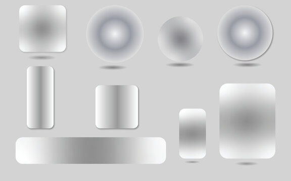 Modern Neumorphism UI Elements Set with Soft Gradient Shadows