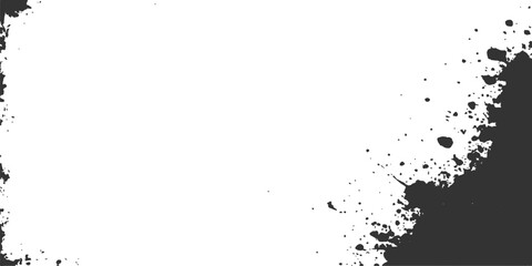 Abstract a visually striking contrast, the frame is dramatically split between a pristine white canvas and a chaotic splash of dark, raw black texture. a bold and artistic statement. © DAKU MOHARAJ