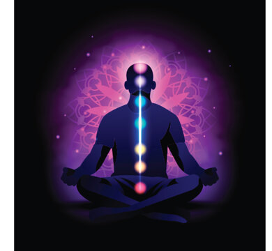 Chakra Meditation Illustration