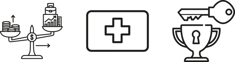 Obraz premium Medical Healthcare and Wellness Vector Icons