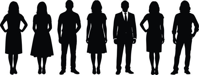 Black silhouette of male basketball players, dunking, shooting, dribbling, jumping in action poses, isolated on white background, vector illustration art. © Ahahila