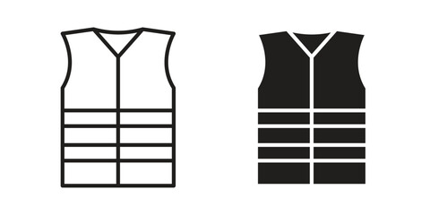 Vest jacket icon. set of web icons on white background © JonathanC