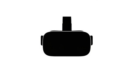 A close-up view of a virtual reality headset on a plain surface