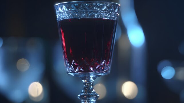 octet. Elegant goblet glass with red wine against dark sophisticated background. bar promotions, beverage menus, designed for product packaging and bar promotions, used by it administrators.